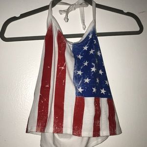 American Flag Halter Top